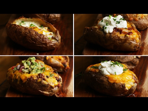 Loaded Baked Potatoes 4 Ways – YouTube